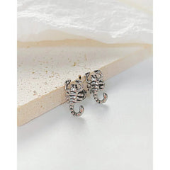 Steel Scorpion Stud Earrings
