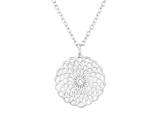 Sterling Silver Mosaic Necklace