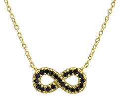 14K Gold Plated Silver Infinity Bracelet CZ