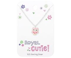 Royal Cutie Kids Silver Owl earrings
