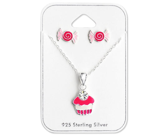 Sterling Silver Kids Candy Jewelry set