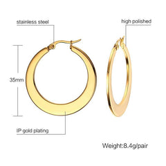 Stainless Steel Women Jewellerys Hoop Earrings