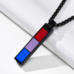 Stainless Steel Rainbow Flag Necklace