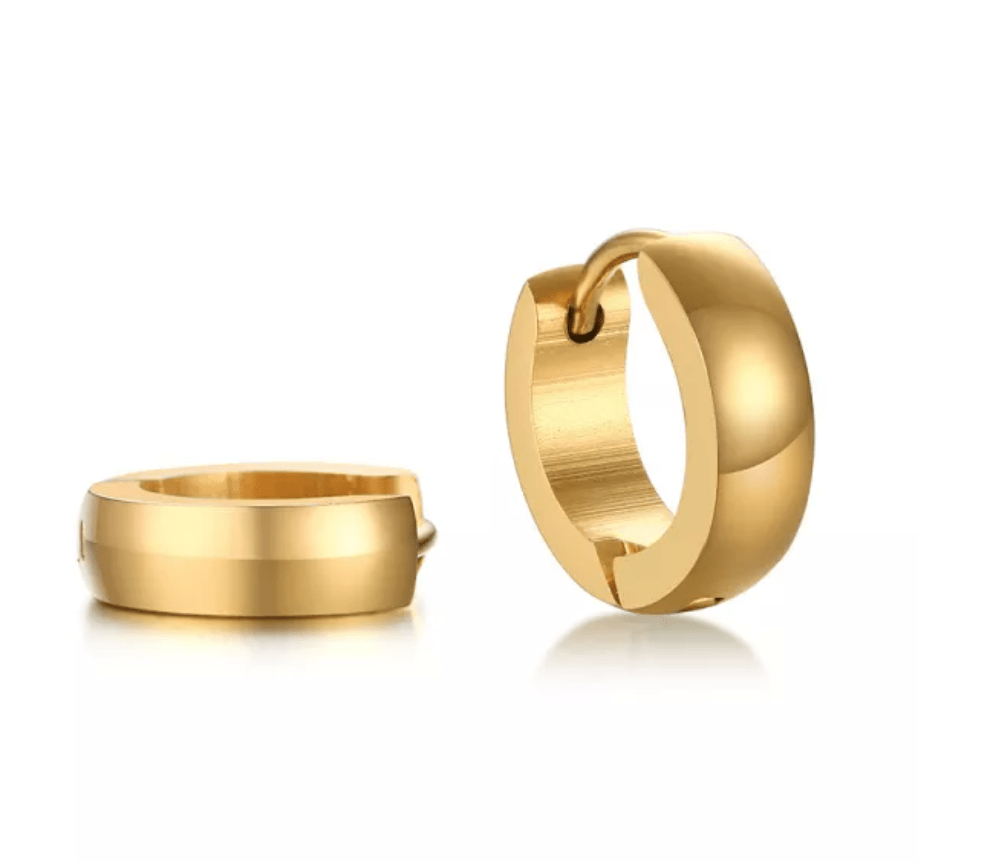 Stainless Steel Mens Hoop Earrings