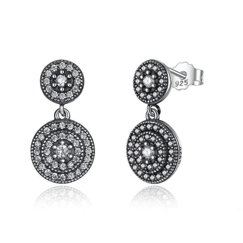Sterling Silver Crystal Drop Earrings