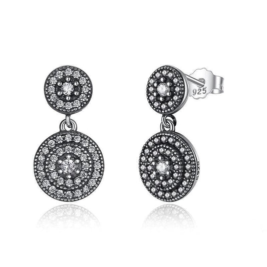 Sterling Silver Crystal Drop Earrings
