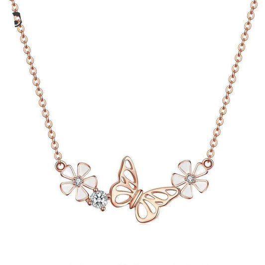 Rose Gold Butterfly Necklace