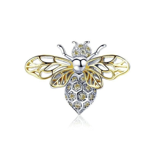 Silver and Gold Bee Charm