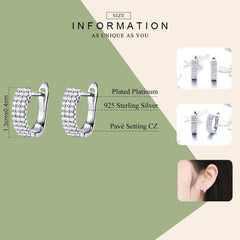 Silver and Crystal Stud Earrings