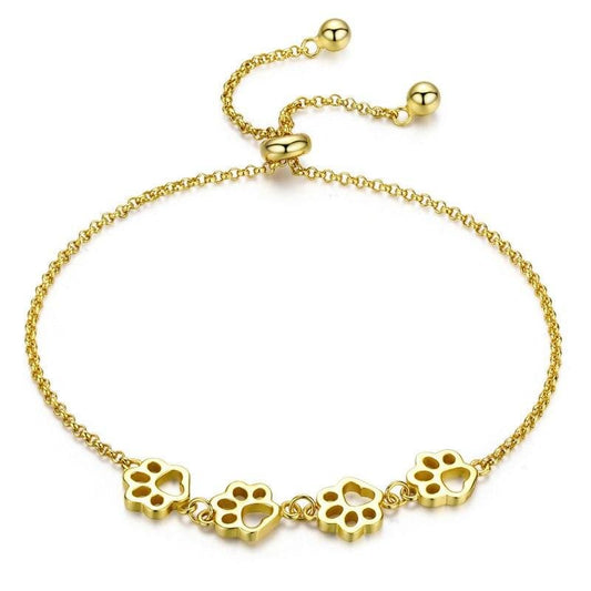 Gold Paw Print Bracelet