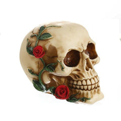 Rose and Skull Home Decor Sculpture