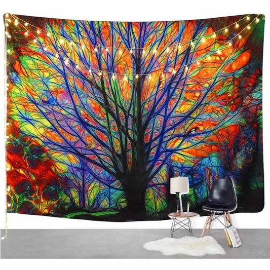 Psychedelic Tree Tapestry Wall Hanging