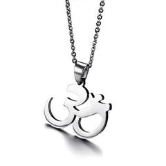 Mens OHM Necklace Silver