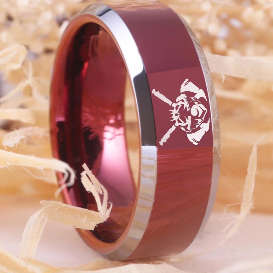 Red Tungsten Axe and Skull Ring