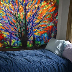 Psychedelic Tree Tapestry Wall Hanging