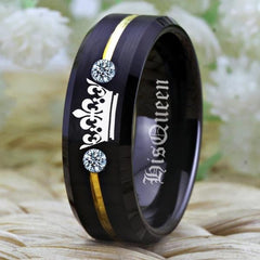 Tungsten Queen Wedding Ring for Women