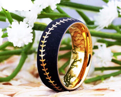 Tungsten  Baseball Ring