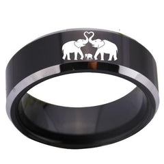 Tungsten Love Elephant Ring