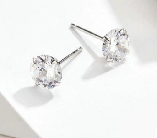 Silver Wedding Studs Earrings
