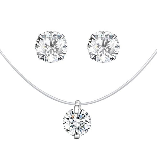 Silver Rhinestone Choker