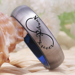 Tungsten 6mm Always and Forever Wedding Bands