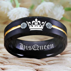 Tungsten Queen Wedding Ring for Women