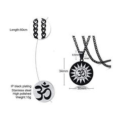 Stainless Steel OHM  Pendant Necklace