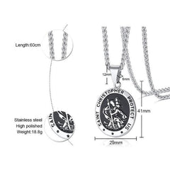 Saint Christopher  Pendant Necklace