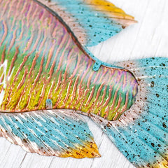 Rainbow Fish Metal Wall Art Hanging