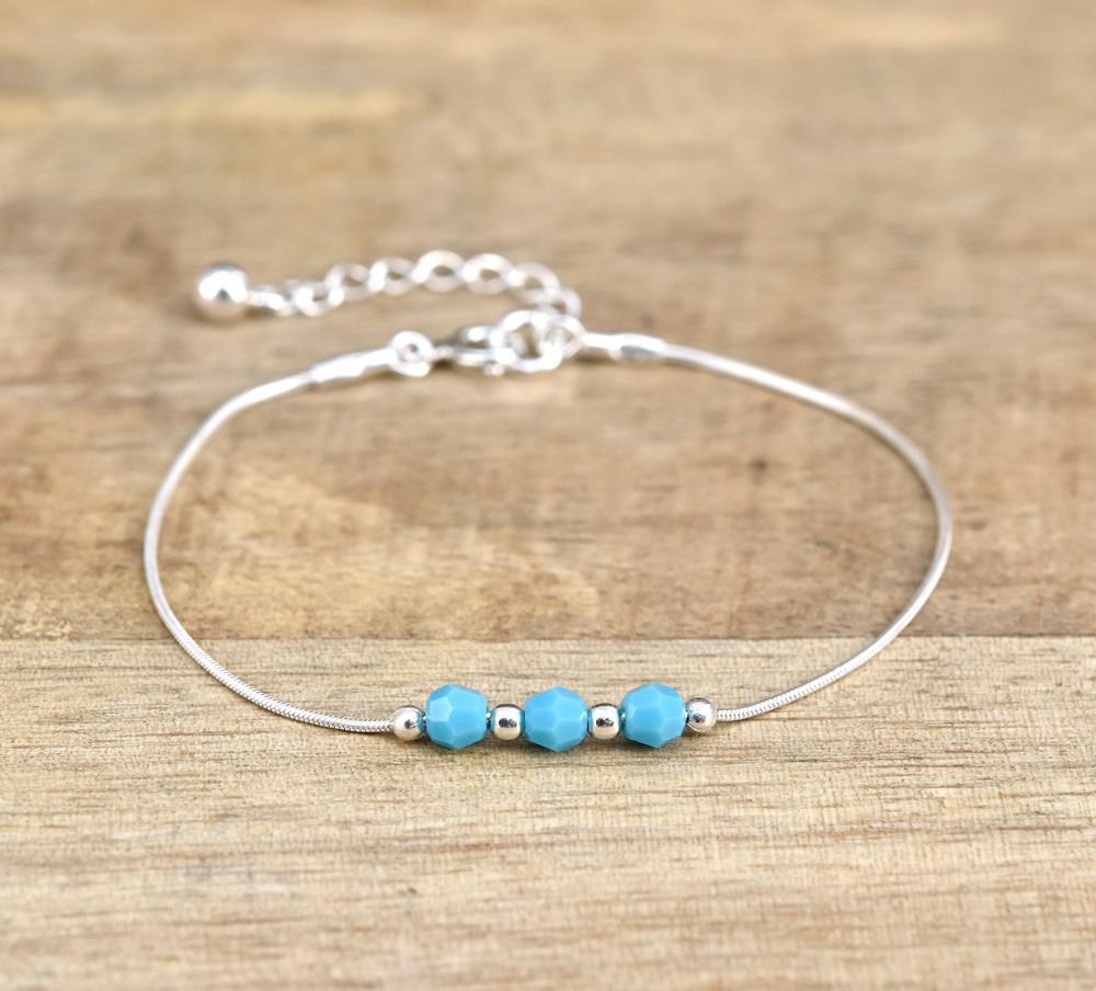 Swarovski Crystal Bracelet Turquoise Beads
