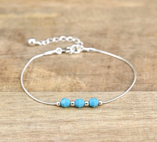 Swarovski Crystal Bracelet Turquoise Beads