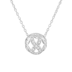Silver Infinity Necklace with CZ
