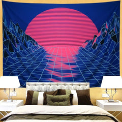 Mountain Sunset ART  Wall  Tapestry