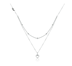 Silver Layered Necklace for Women