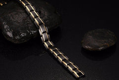 Stainless Steel Black Magnetic Therapy Bracelet