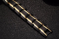Stainless Steel Black Magnetic Therapy Bracelet