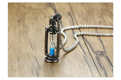 Memory Hourglass  Men's  Promise  Pendant Necklace