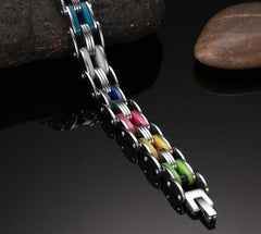 Stainless Steel Rainbow Bangle  Bracelet