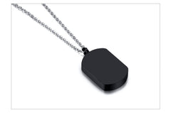 Mens Cremation Urn Pendant Necklace