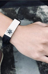Silicone Adjustable Medical Alert Bracelet