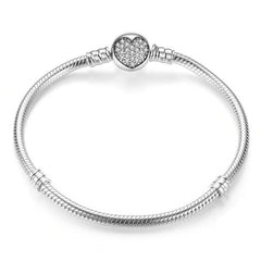 Sterling Silver  Heart Bangle  Bracelet