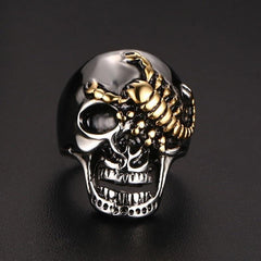 Skull and Scorpion Mens Ring