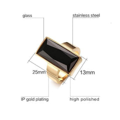 Mens Rectangle Cut Statement Ring