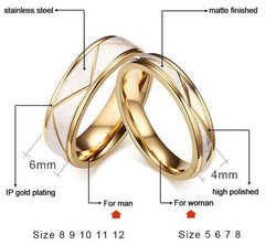 Two-Toned Mens Wedding Band Ring