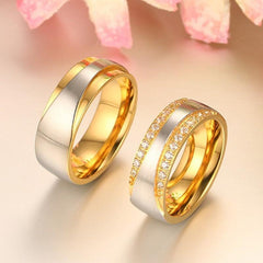 Mens Gold And Silver Wedding Band Ring
