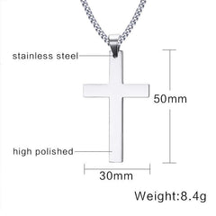 Philippians Silver Cross  Pendant Necklace for Men