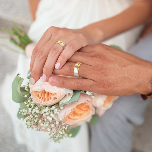 Women Gold And Silver Wedding  Ring