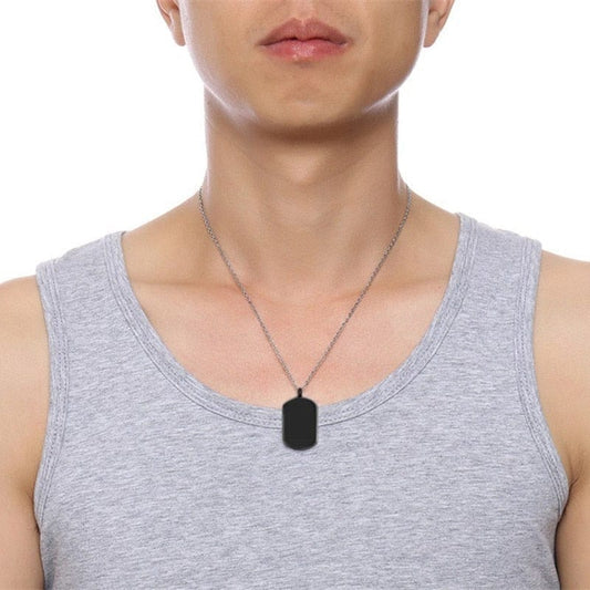Mens Cremation Urn Pendant Necklace