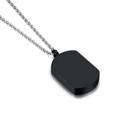 Mens Cremation Urn Pendant Necklace