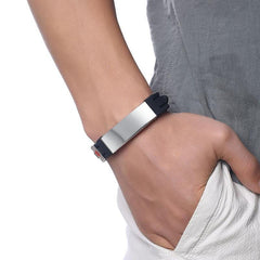 Custom Engraved medical alert Men & Women's  Adjustable bracelet